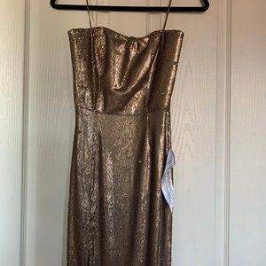 Strapless "Ellen" Dress the Population Gown- Gold